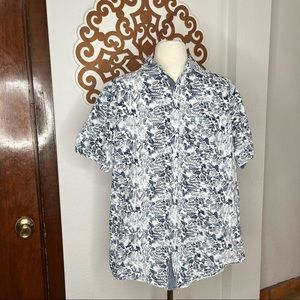 Rugby University palm leaf button up
